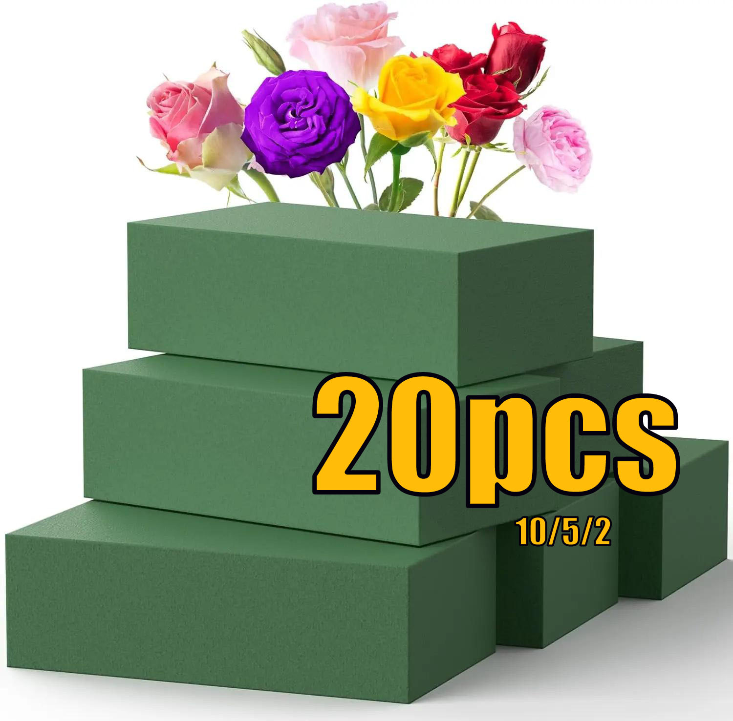 Floral Foam Oasis - Große Blumenschaumblöcke, Blumenschleim, künstlicher Frischblumen-Trockenschaum, grüner