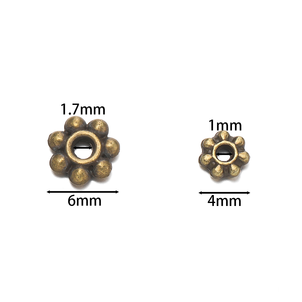 200 Stück 4/6 mm Legierung Sch – Flower Supplies Bewertung und Preis